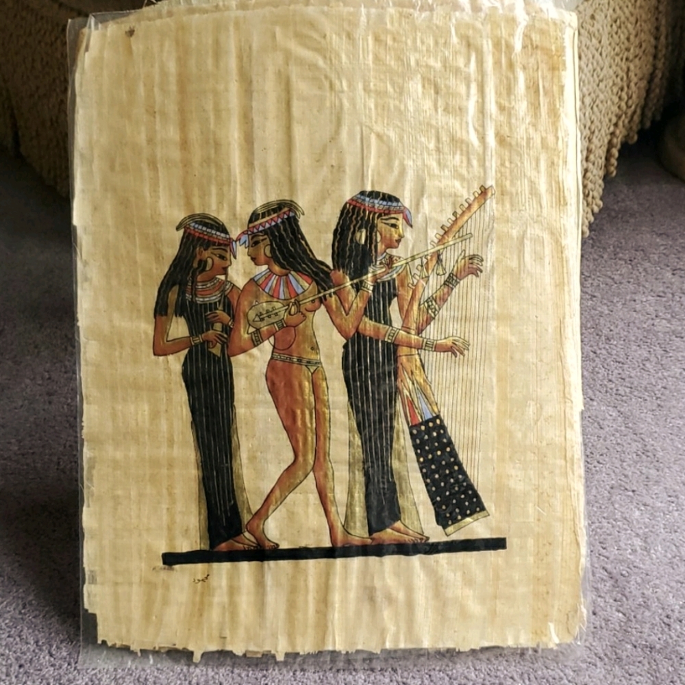 Authentic Egyptian papyrus.  Musicians